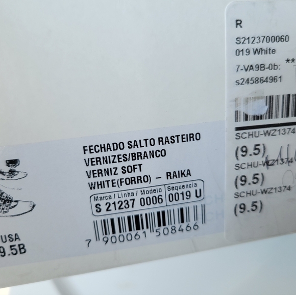 Schutz Raika Patent Leather Lace-Up Ballet Flats White Size 9.5B - Picture 15 of 16